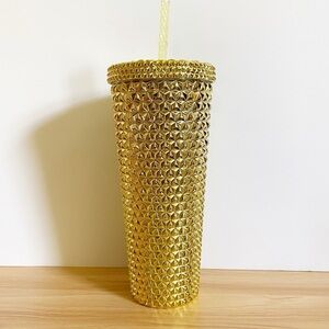 Gold Studded Textured Tumbler Cup 26 oz